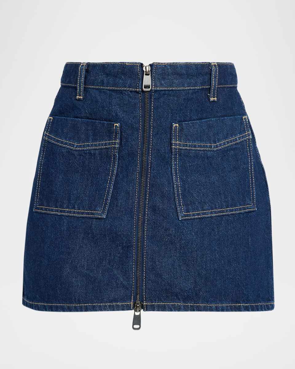 Fallbrook Zipped Denim Mini Skirt